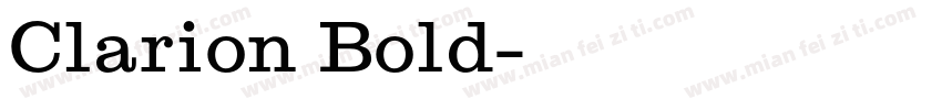 Clarion Bold字体转换